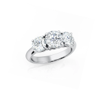 Round Diamond Trilogy Engagement Ring