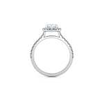 Round Lab Diamond Halo Engagement Ring UAE