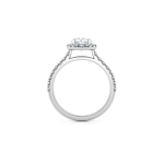 Round Lab Diamond Halo Engagement Ring UAE