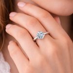 1 carat round lab grown diamond ring Dubai