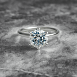 1 carat round lab grown diamond ring Dubai