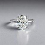 3 carat oval lab grown diamond ring