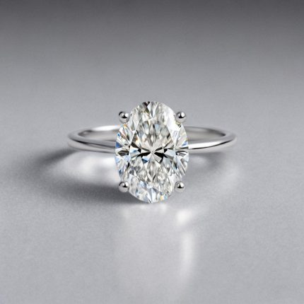 3 carat oval lab grown diamond ring