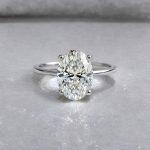 3 carat oval lab grown diamond ring Dubai