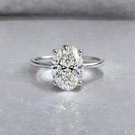 3 carat oval lab grown diamond ring Dubai