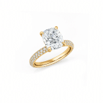 Cushion Cut Lab Diamond Engagement Ring
