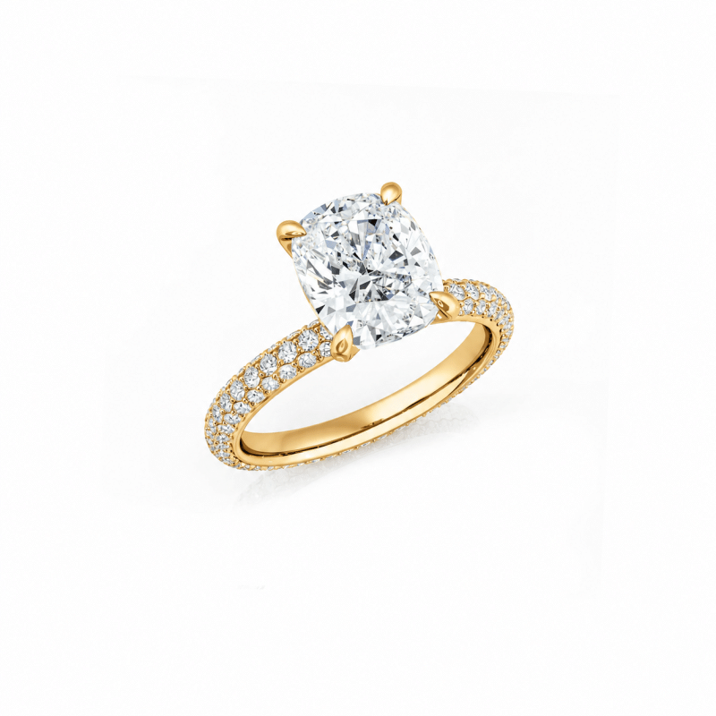 Cushion Cut Lab Diamond Engagement Ring