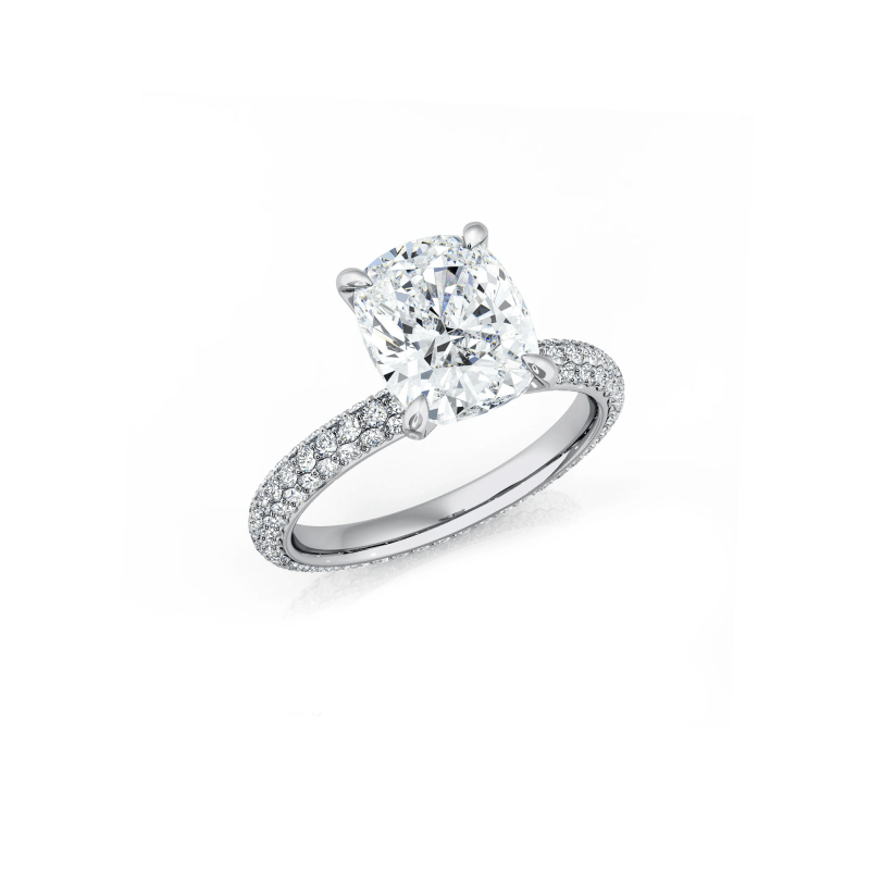 Cushion Cut Lab Diamond Engagement Ring Dubai