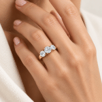 Custom Lab Diamond Trilogy Engagement Ring