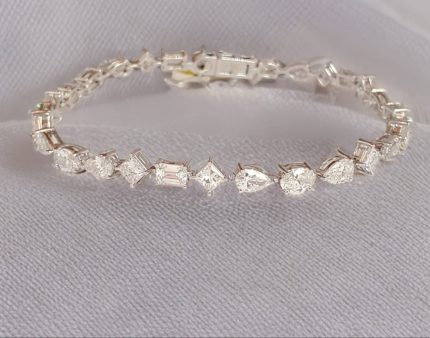 Multi-Shaped lab grown diamond bracelet