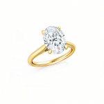 Oval Lab Diamond Solitaire Engagement Ring