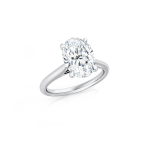 Oval Lab Diamond Solitaire Engagement Ring