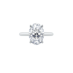 Oval Lab Diamond Solitaire Engagement Ring Dubai