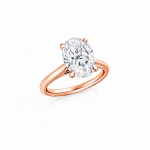 Oval Lab Diamond Solitaire Engagement Ring UAE