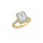 Radiant Cut Lab Diamond Halo Engagement Ring