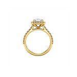 Radiant Cut Lab Diamond Halo Engagement Ring Dubai