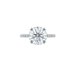 Round Diamond Engagement Ring With Side diamonds Dubai