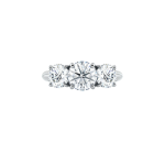Round Lab Diamond Trilogy Engagement Ring Dubai