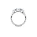 Round Lab Diamond Trilogy Engagement Ring UAE