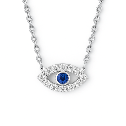 Evil Eye Blue Sapphire Pendant