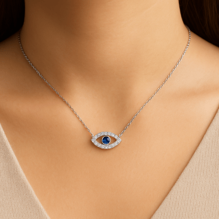 Evil Eye Blue Sapphire Pendant Dubai