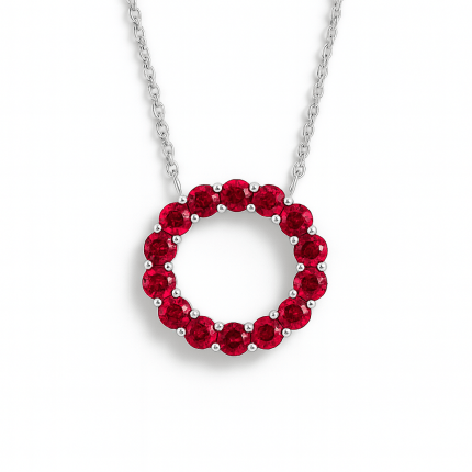 Ruby Circle Pendant