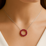 Ruby Circle Pendant Dubai