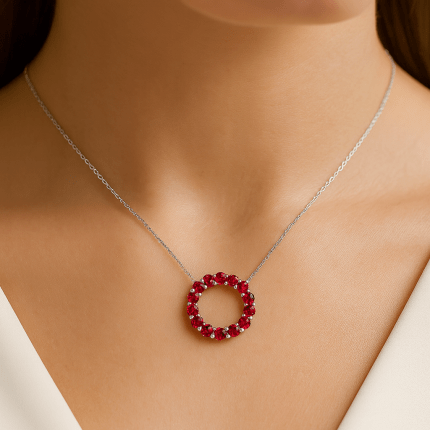 Ruby Circle Pendant Dubai