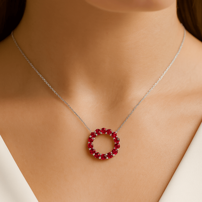 Ruby Circle Pendant Dubai