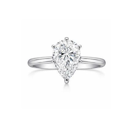 2 carat Pear lab diamond ring - Dubai
