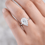 2 carat Pear lab diamond ring - Dubai UAE