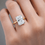 2 carat Radiant lab diamond ring
