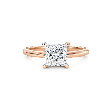 2 carat princess lab diamond ring
