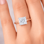 2 carat princess lab diamond ring Dubai