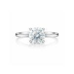 2 carat round lab diamond ring