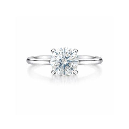 2 carat round lab diamond ring
