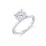 2 carat round lab diamond ring Dubai