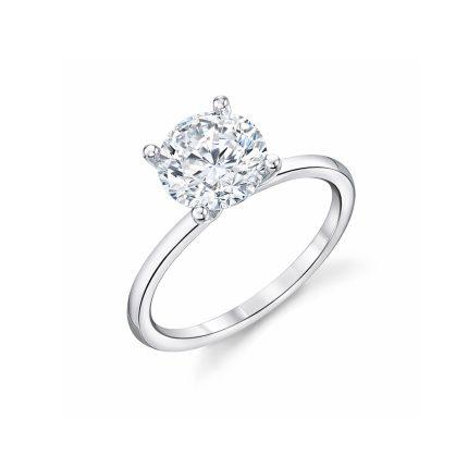2 carat round lab diamond ring Dubai