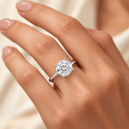 2 carat round lab diamond ring Dubai UAE