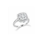 Diamond studded lab diamond ring