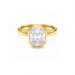 Octagon shape lab grown diamond ring