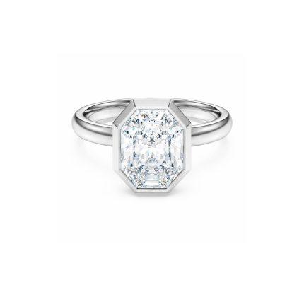 Octagon shape lab grown diamond ring