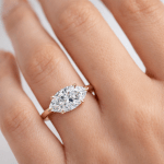 3 carat marquise lab diamond ring