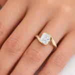 Long Cushion Lab Diamond Ring