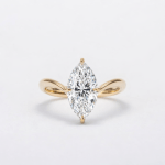 Marquise shape 3 carat lab diamond ring