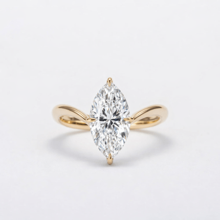 Marquise shape 3 carat lab diamond ring