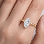 Marquise shape 3 carat lab diamond ring Dubai