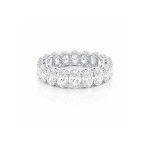 Oval lab diamond eternity ring