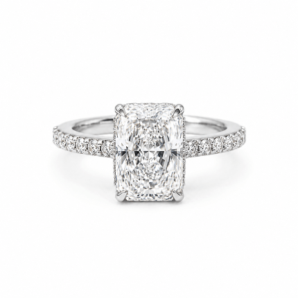 2.90 carat radiant lab diamond ring