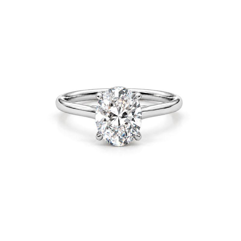 2 carat oval solitaire lab diamond ring Dubai